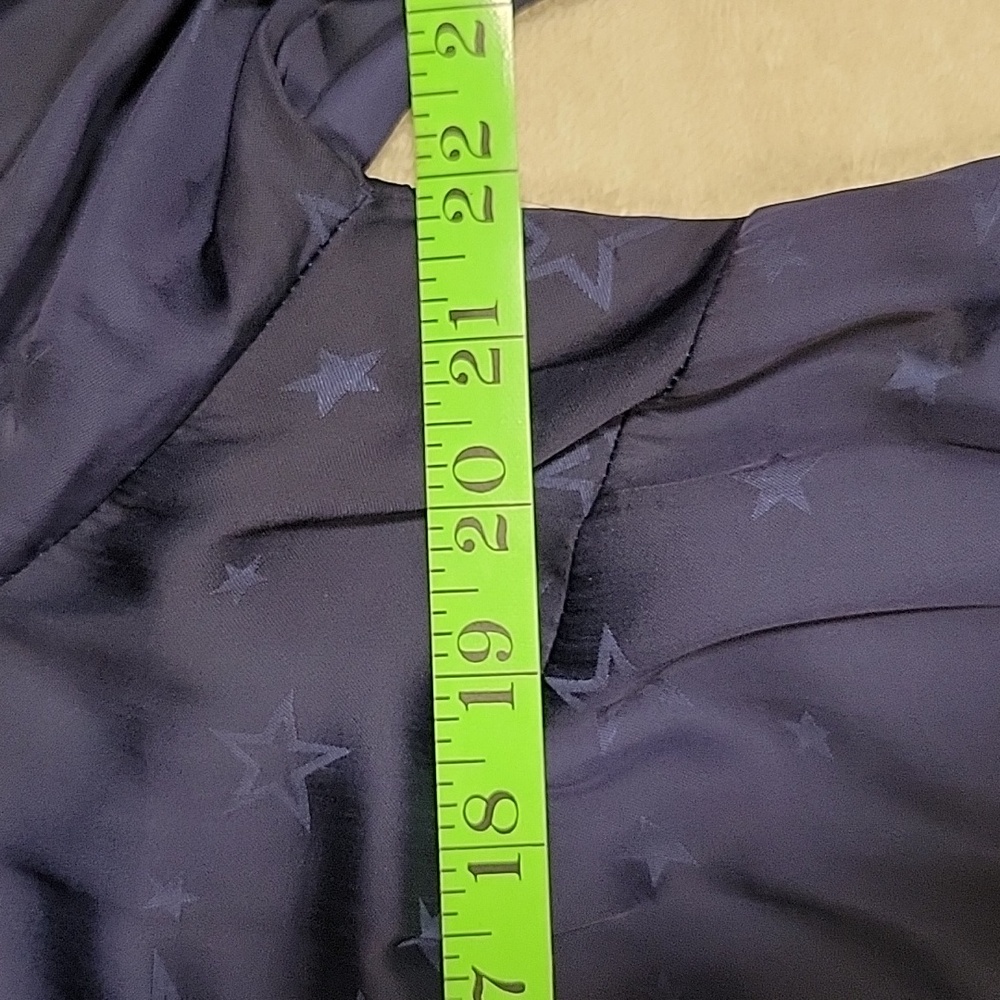 Torrid Peasant blouse, Charmeuse Jacquard Star Navy - Picture 7 of 14